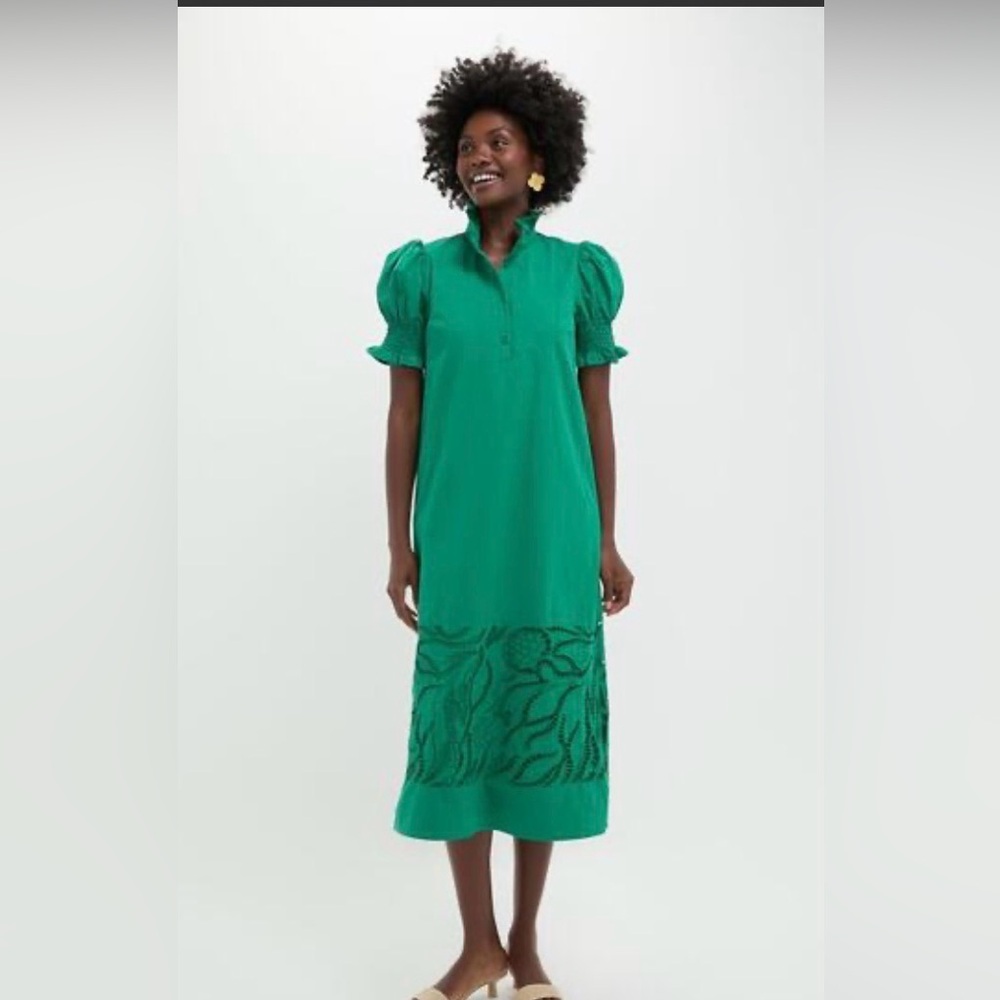 Hyacinth House Green Eliza Midi Dress NWT